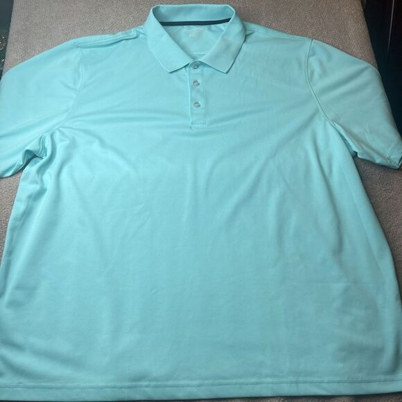 Men's Amazon Essentials polo shirt XXL Baby Blue short sleeve collar NWOT #22 - Picture 1 of 4